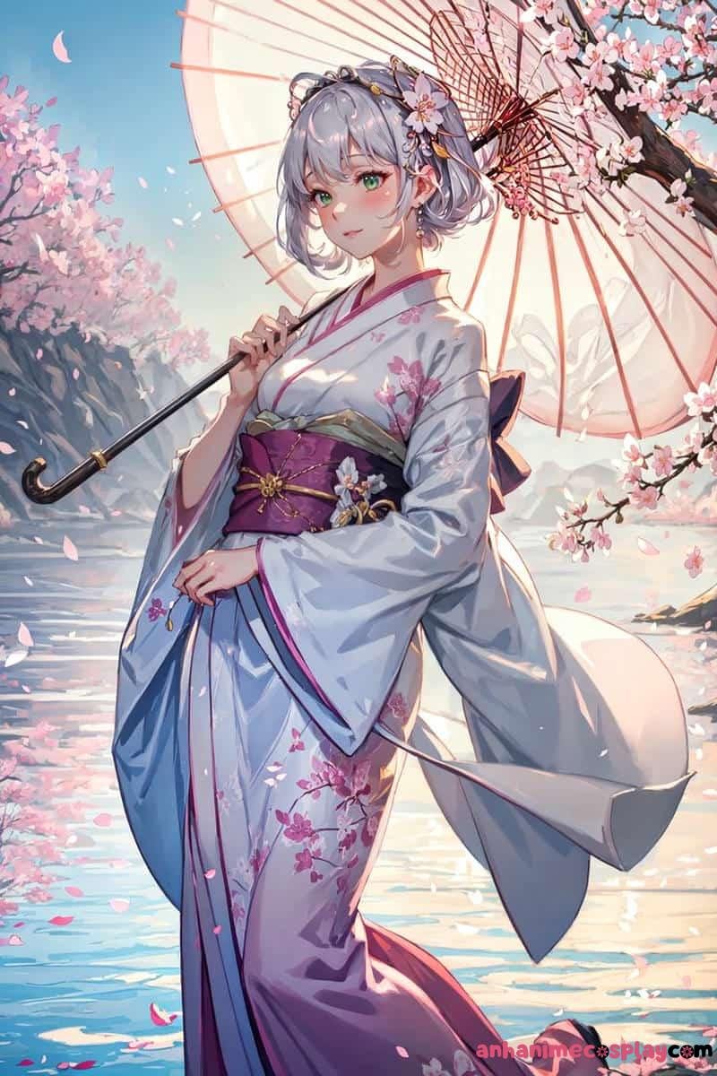 anime nữ mặc kimono cực hot